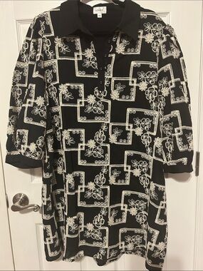 Lovelo Black Midi Dress with White Floral Geometric & Flowery Embroidery